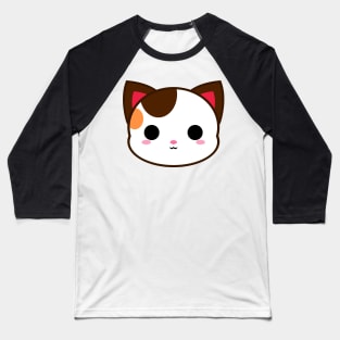 Cute Spotted Calico Cat Baseball T-Shirt